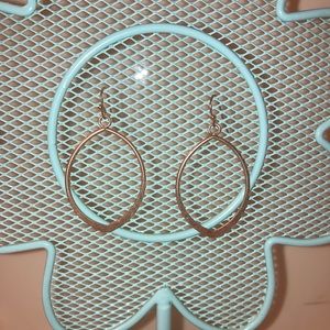 Rose Gold Hoop dangle earrings!!
